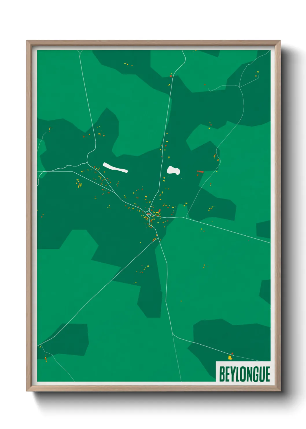 Une affiche de carte sur Beylongue