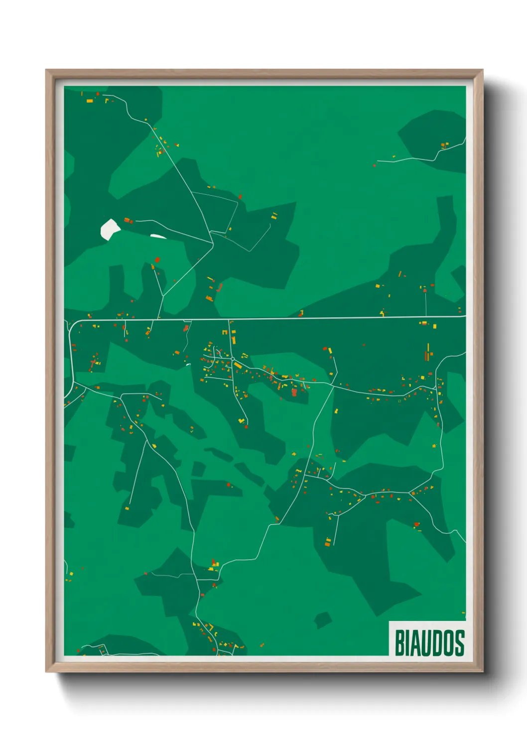 Une affiche de carte sur Biaudos