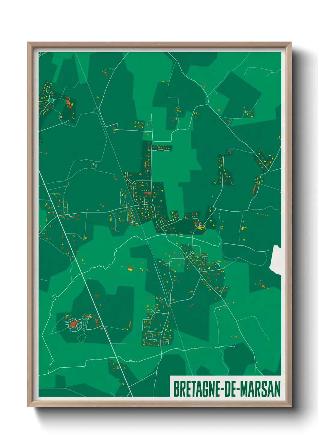 Un poster carteBretagne-de-Marsan