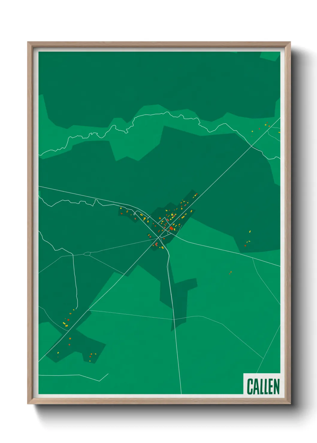 Une affiche de carte sur Callen