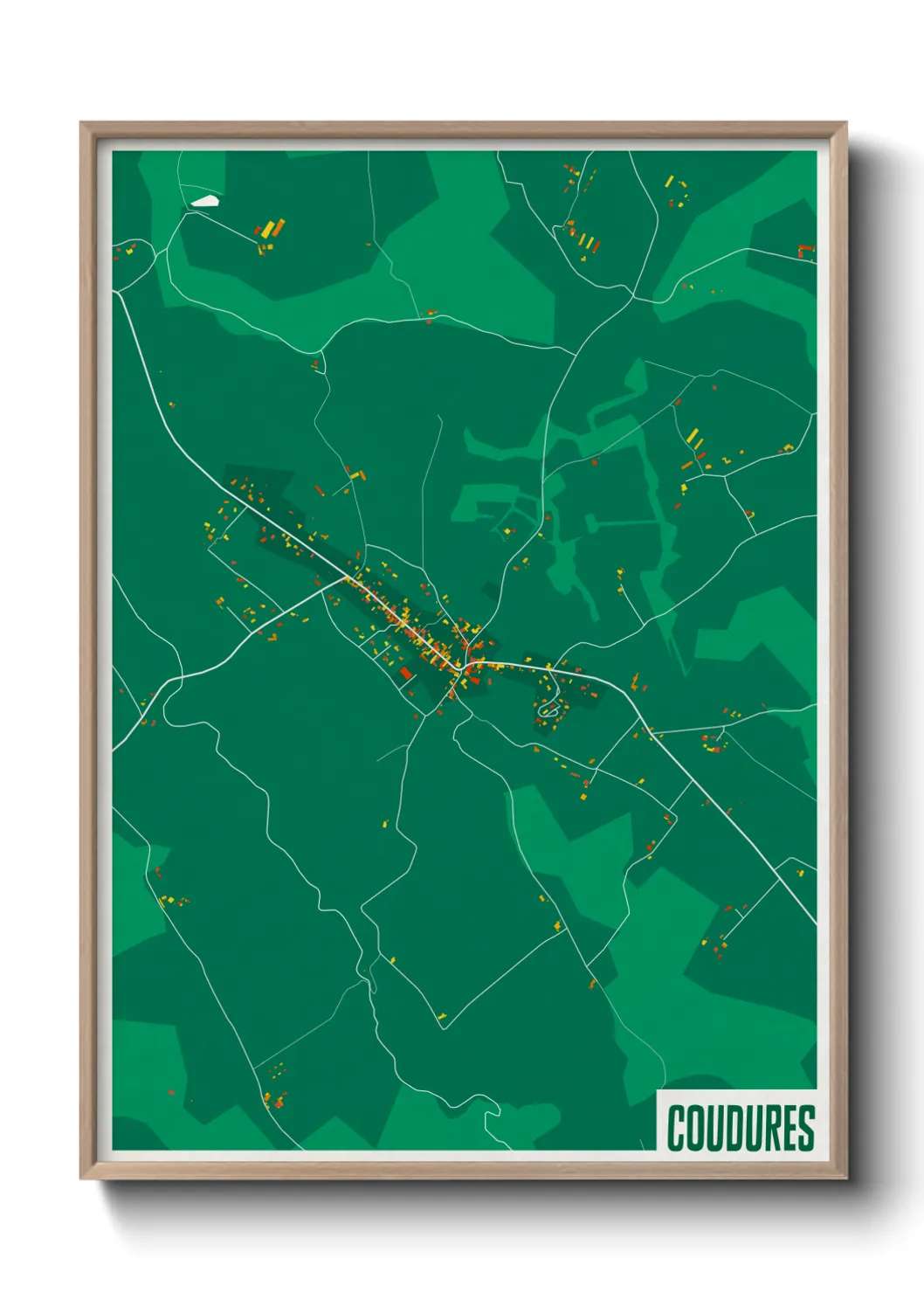 Une affiche de carte sur Coudures