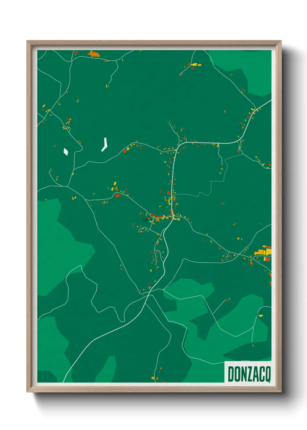 Une affiche de carte sur Donzacq