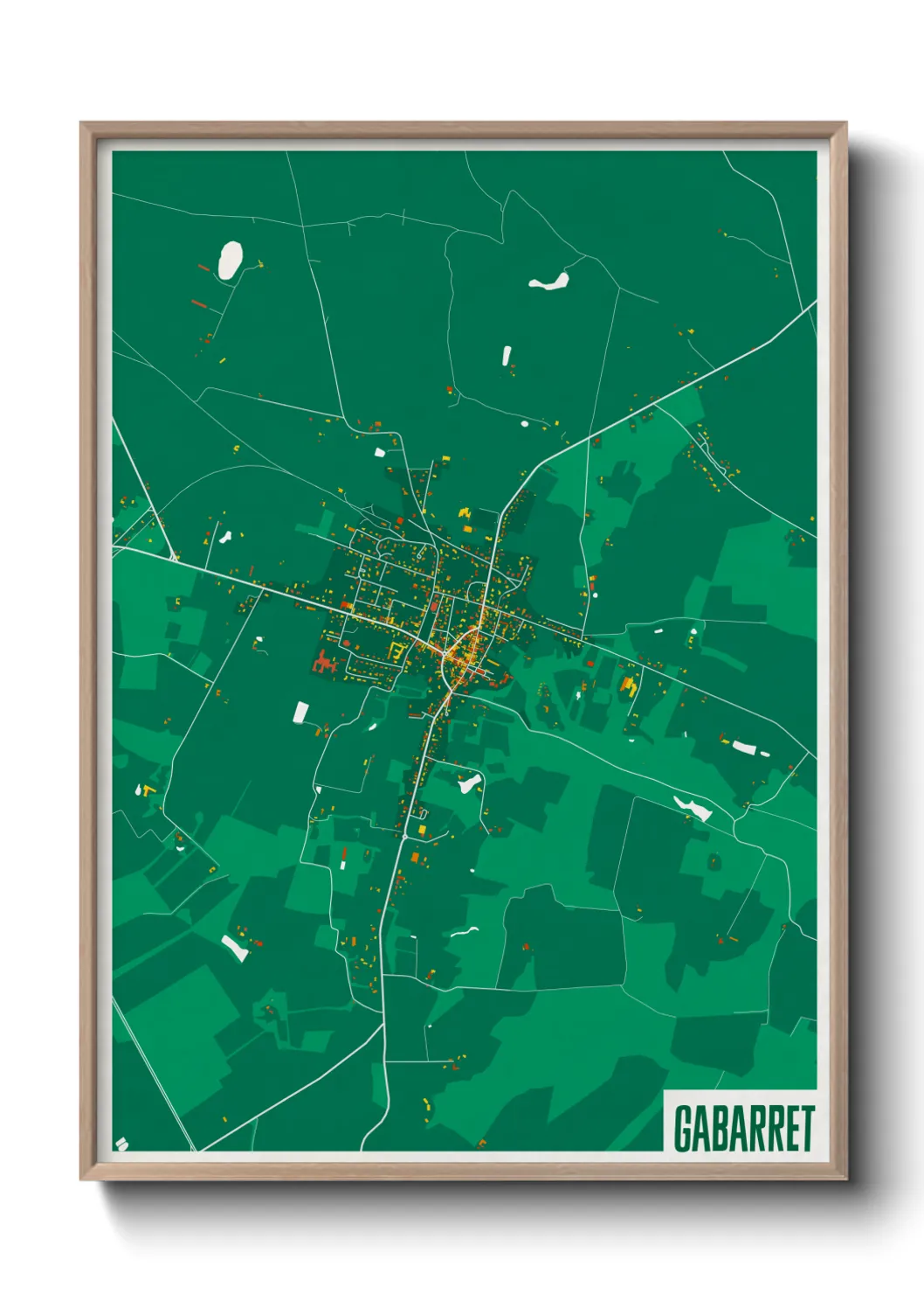 Une affiche de carte sur Gabarret