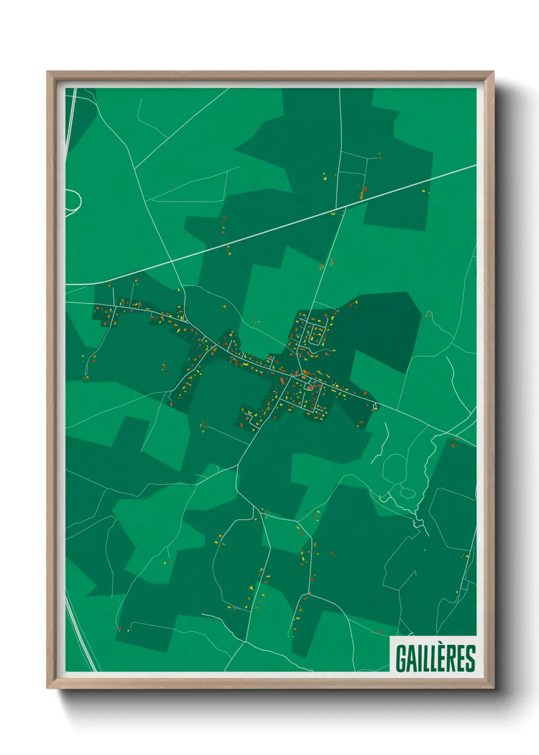 Une affiche de carte sur Gaillères