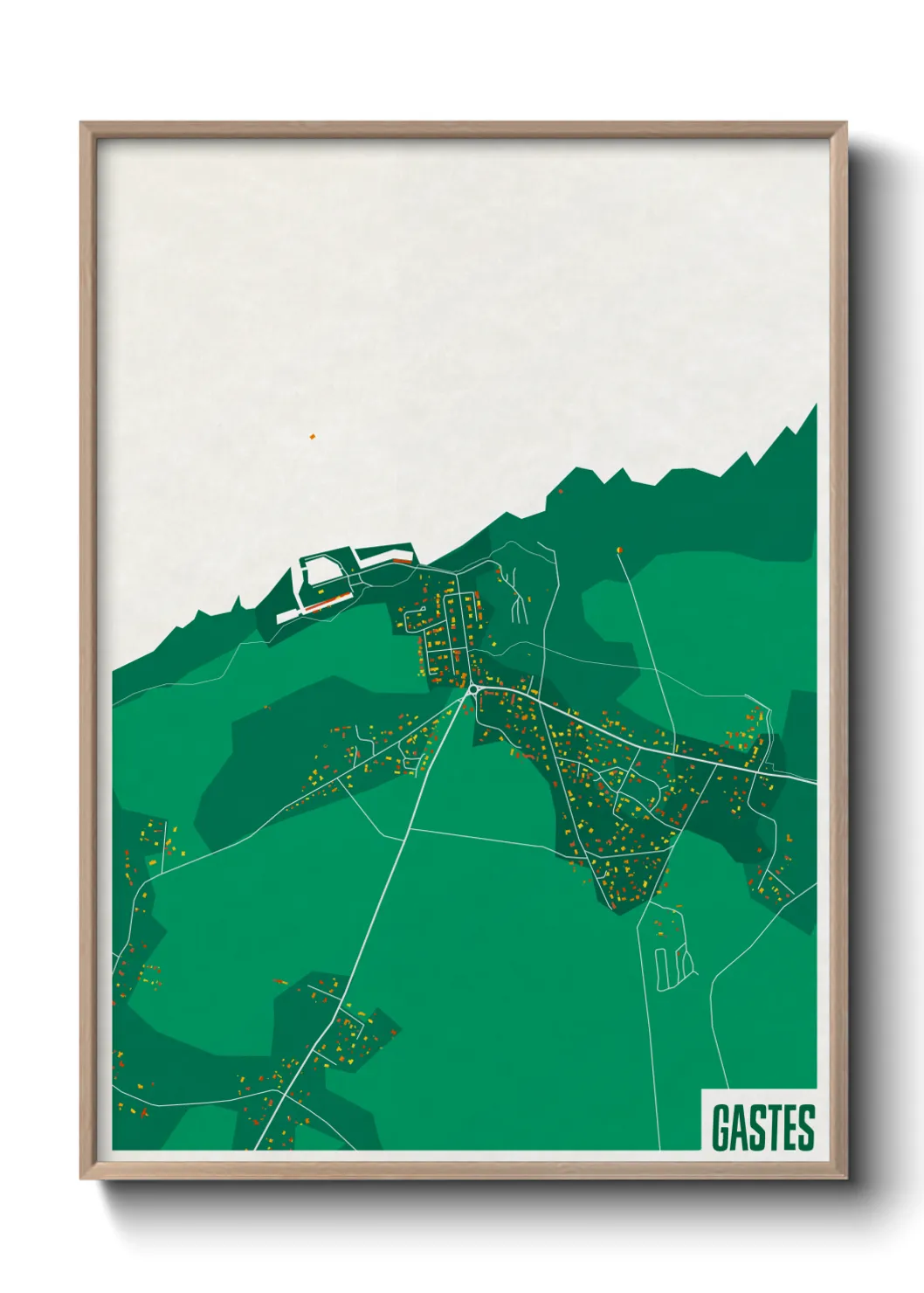 Une affiche de carte sur Gastes