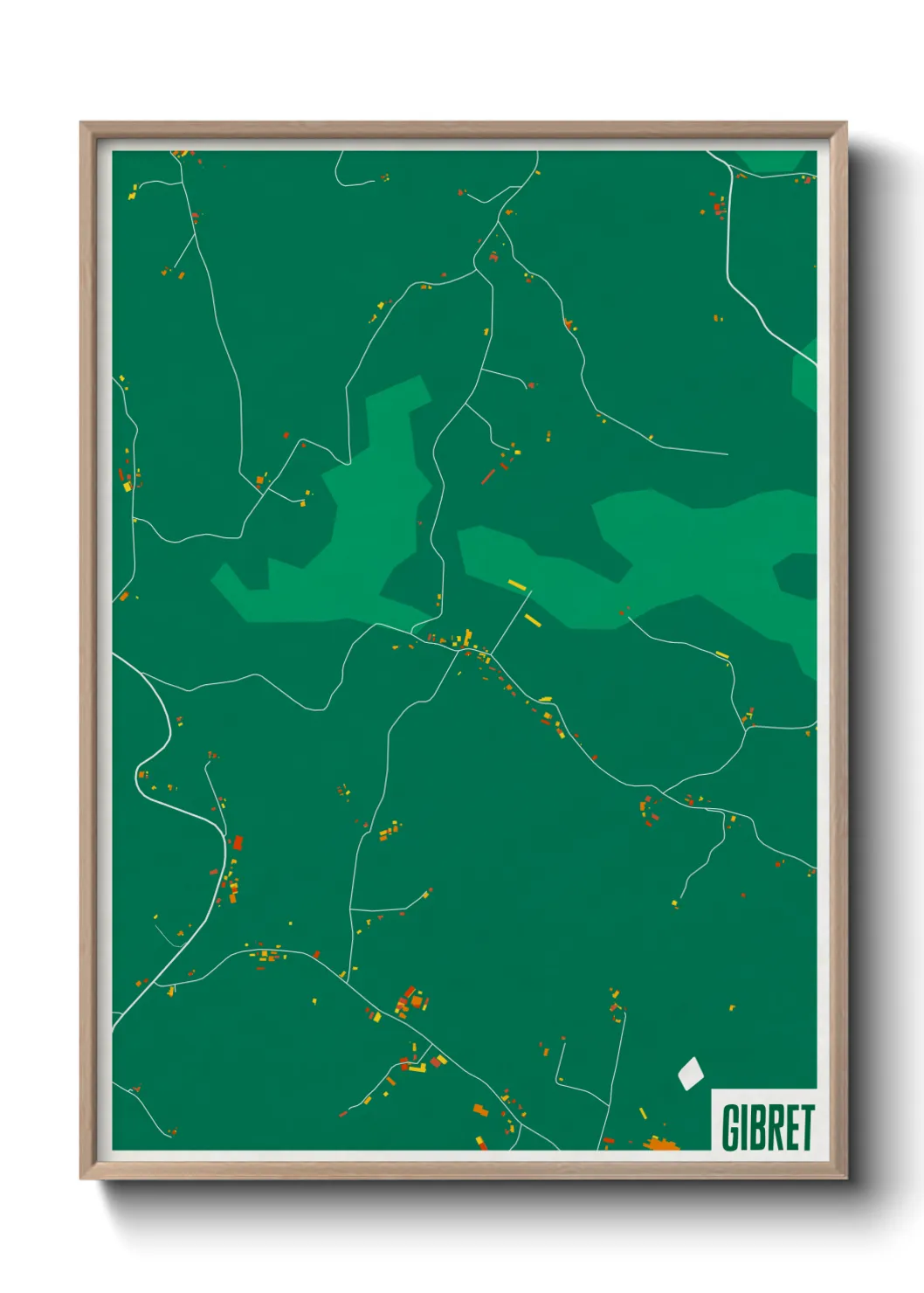 Une affiche de carte sur Gibret