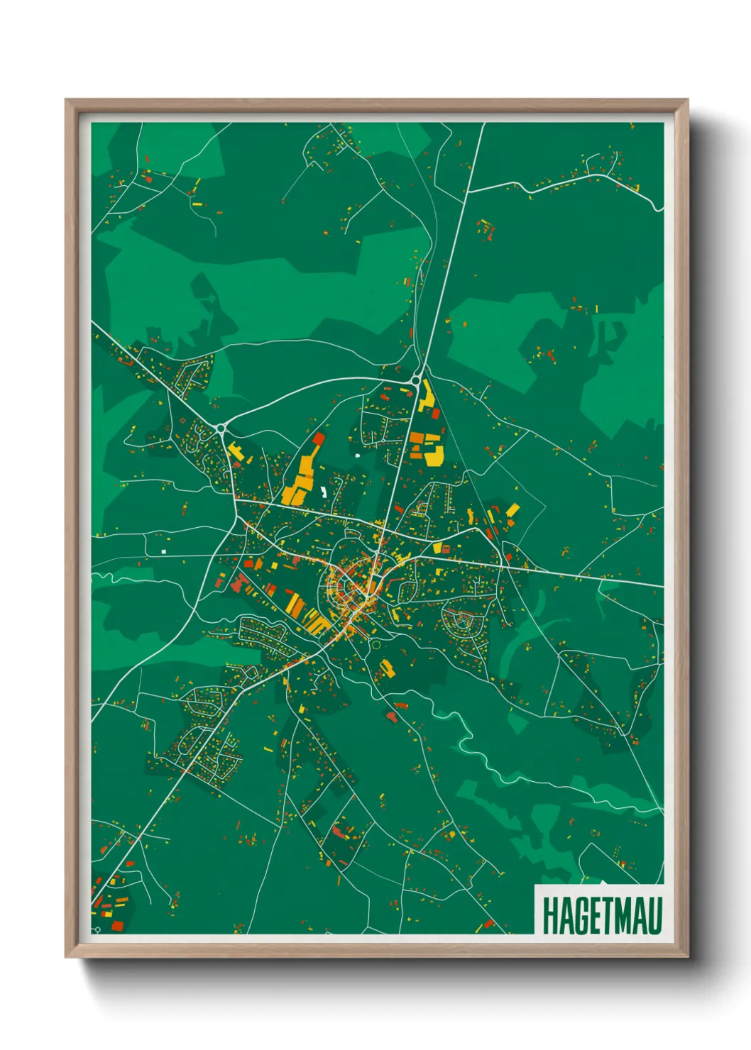 Une affiche de carte sur Hagetmau