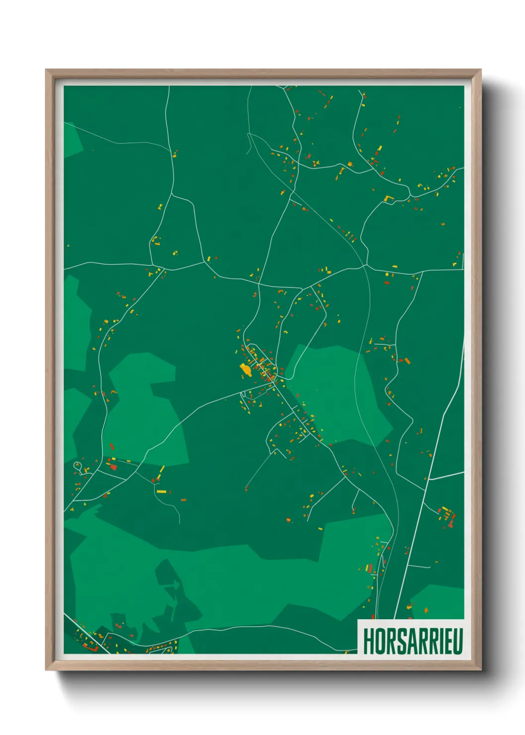 Une affiche de carte sur Horsarrieu