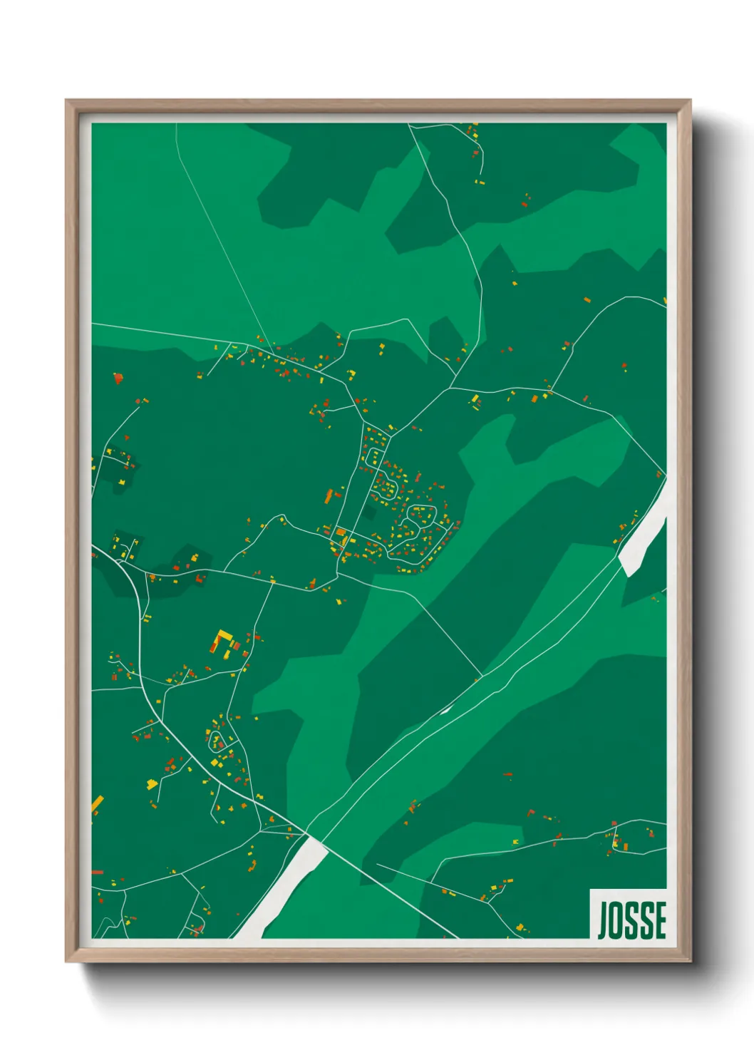 Une affiche de carte sur Josse
