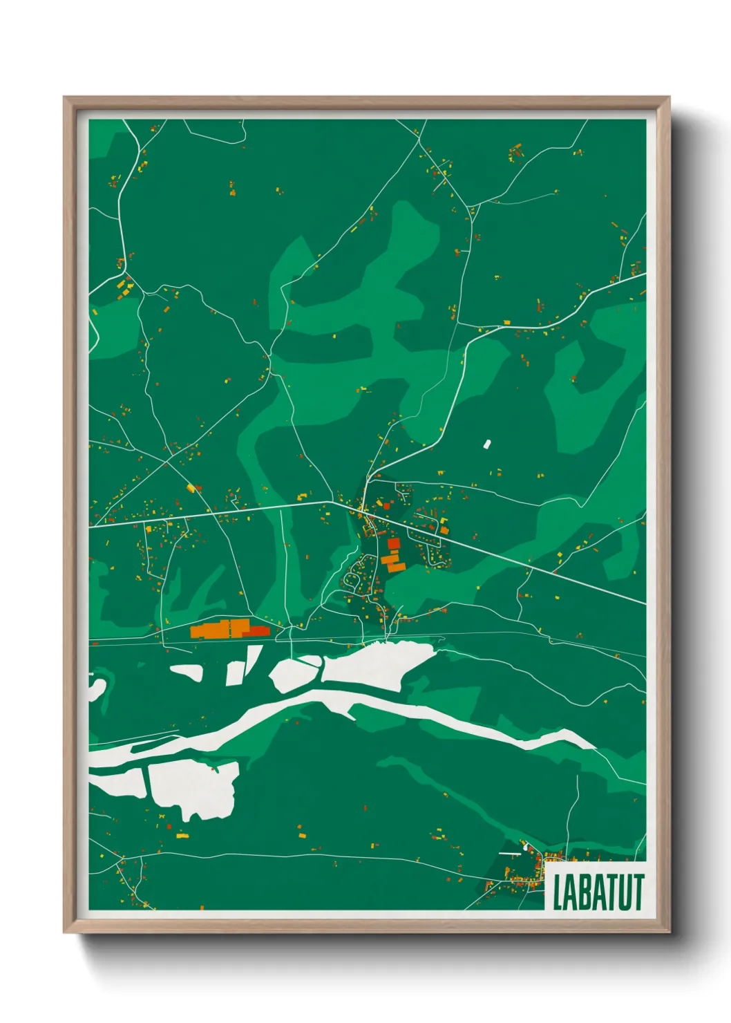 Une affiche de carte sur Labatut