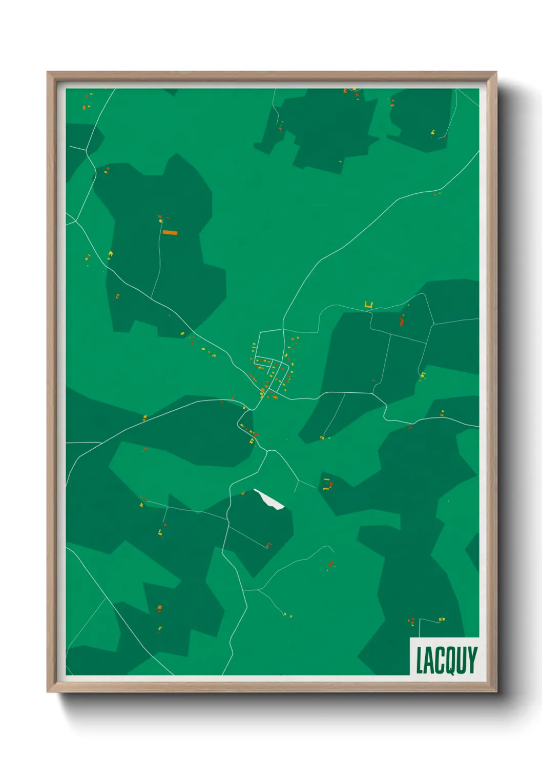 Une affiche de carte sur Lacquy