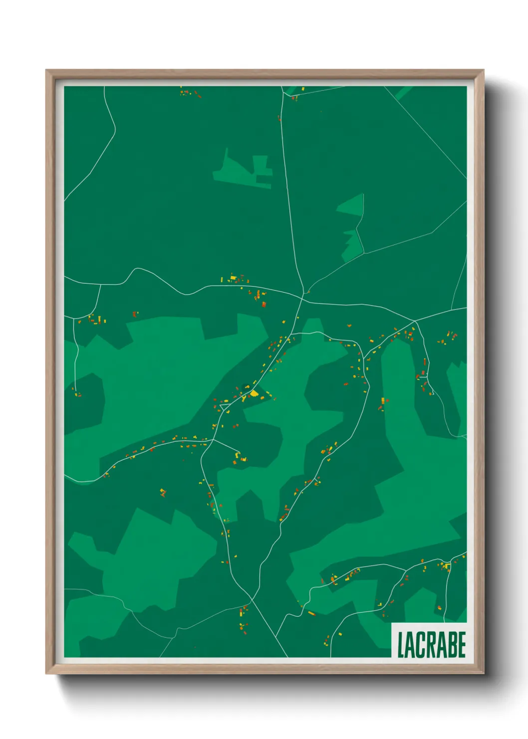 Une affiche de carte sur Lacrabe