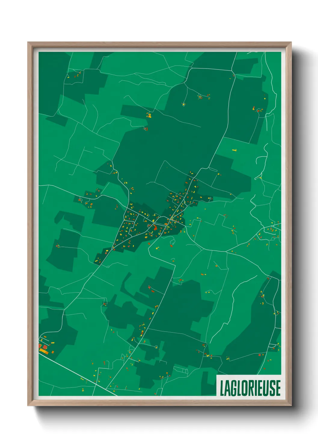 Une affiche de carte sur Laglorieuse