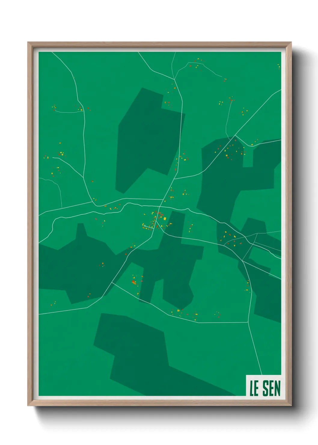 Une affiche de carte sur Le Sen