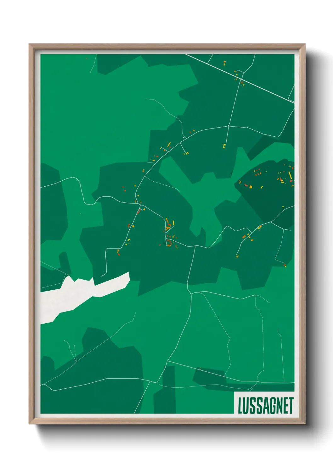 Une affiche de carte sur Lussagnet