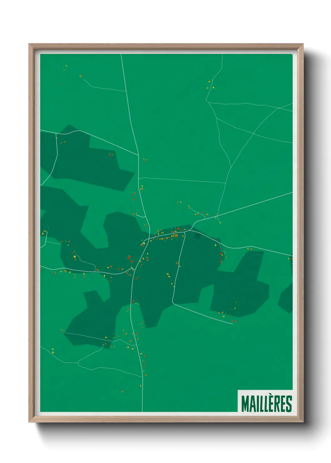Une affiche de carte sur Maillères