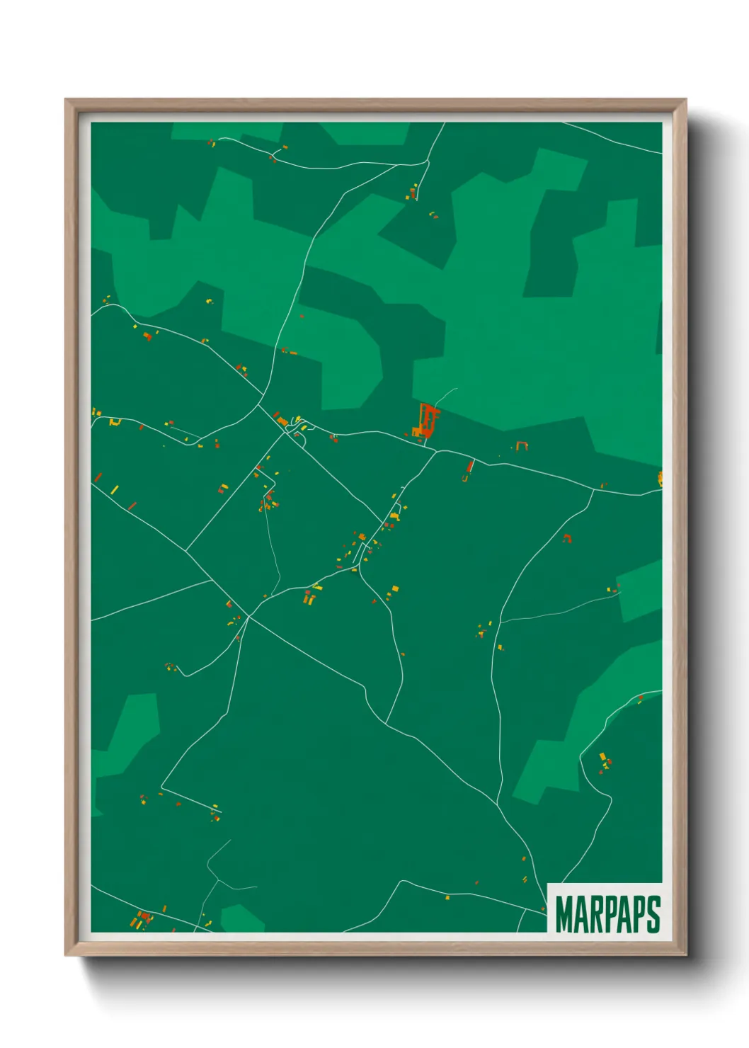 Une affiche de carte sur Marpaps