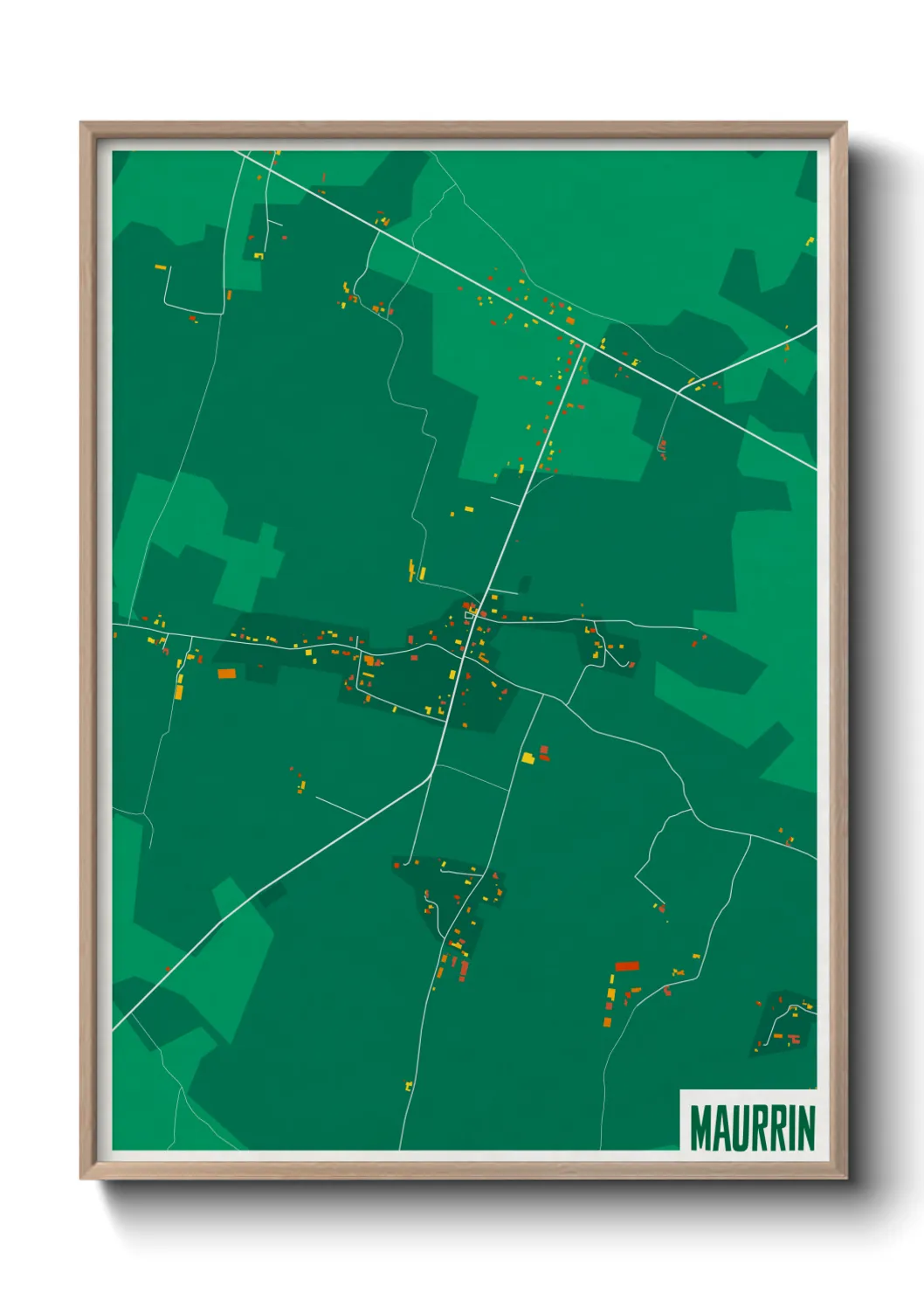 Une affiche de carte sur Maurrin