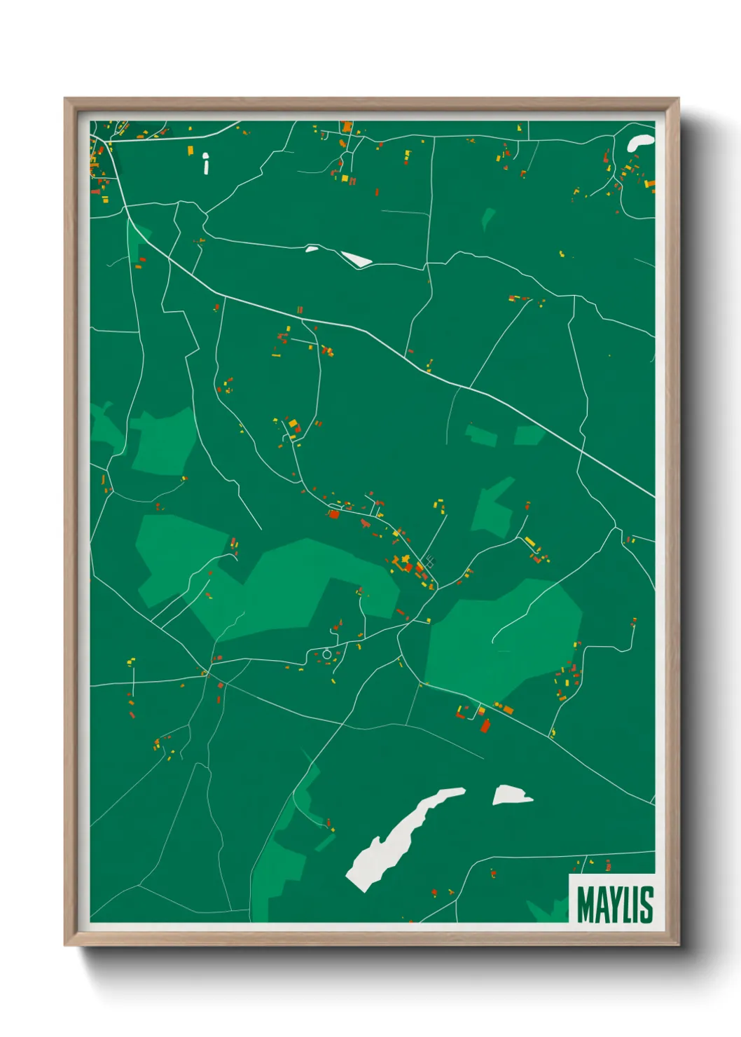 Une affiche de carte sur Maylis