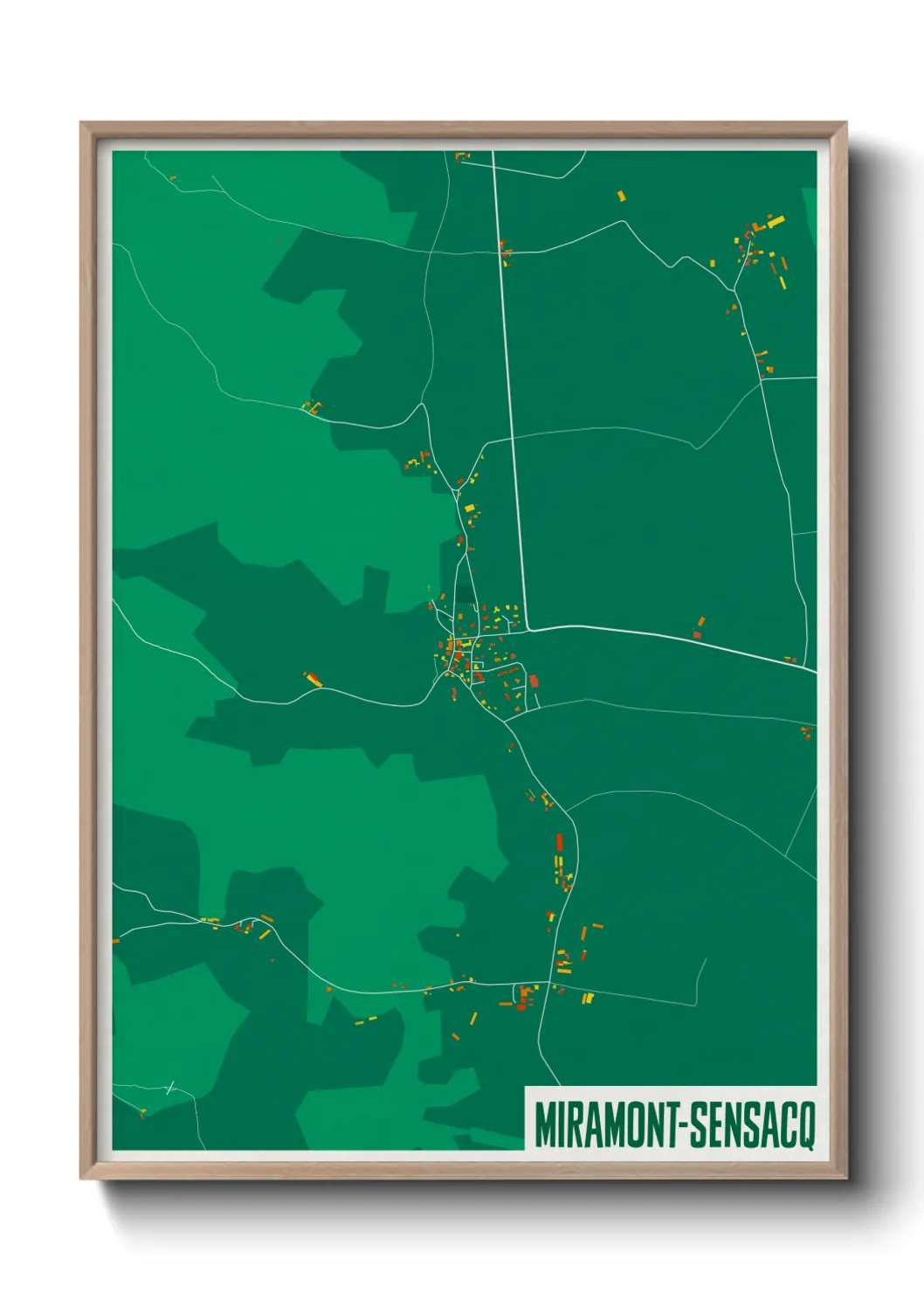 Un poster carteMiramont-Sensacq