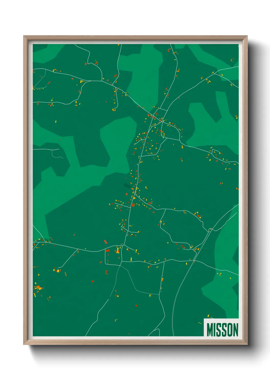 Une affiche de carte sur Misson