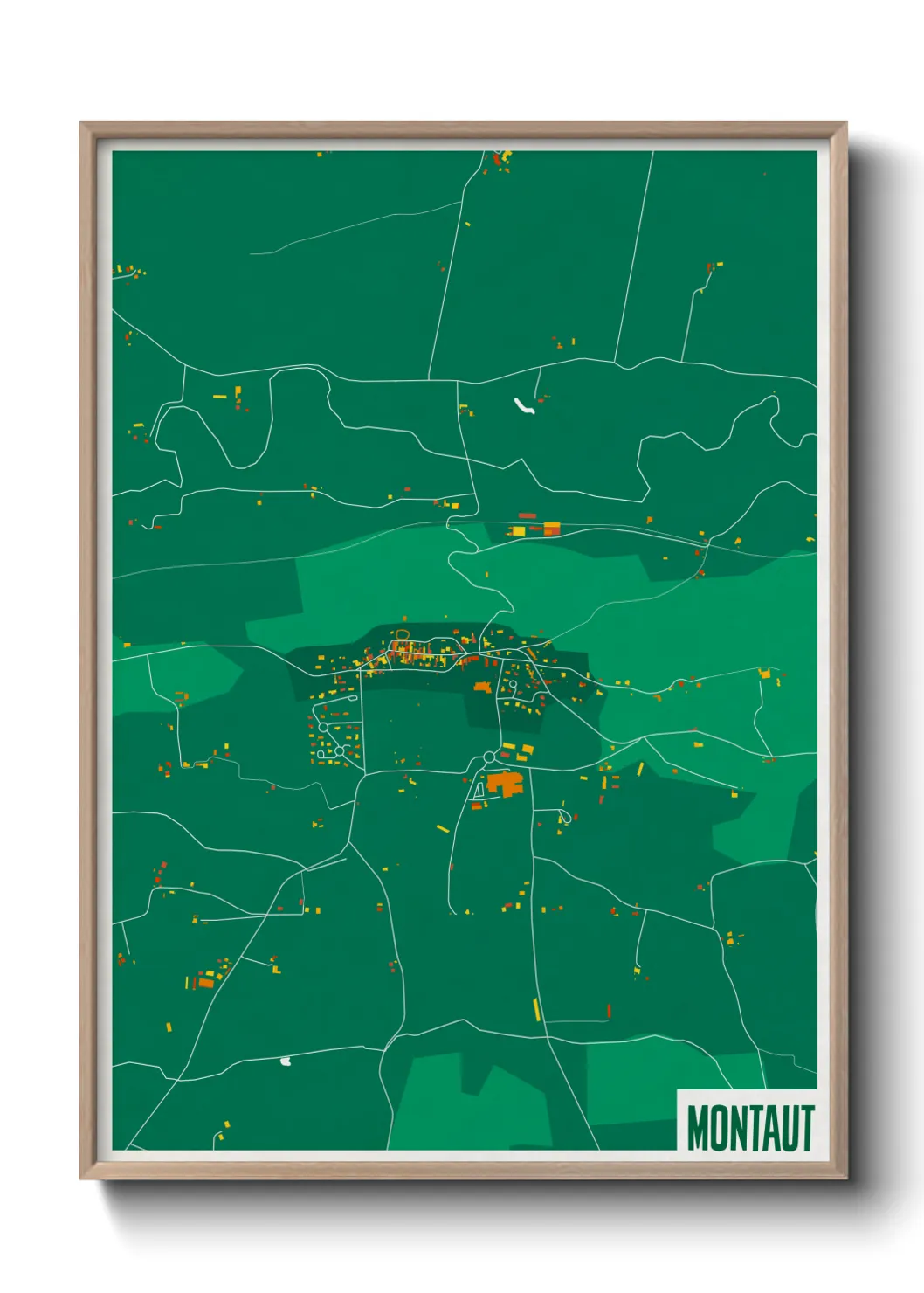 Une affiche de carte sur Montaut