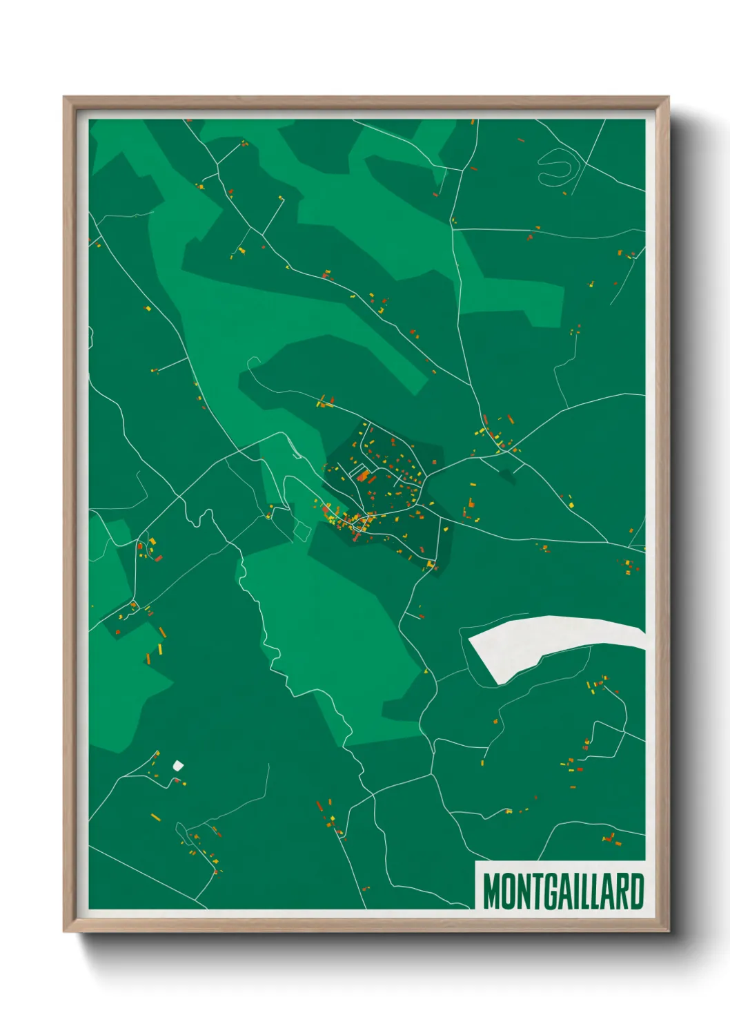 Une affiche de carte sur Montgaillard