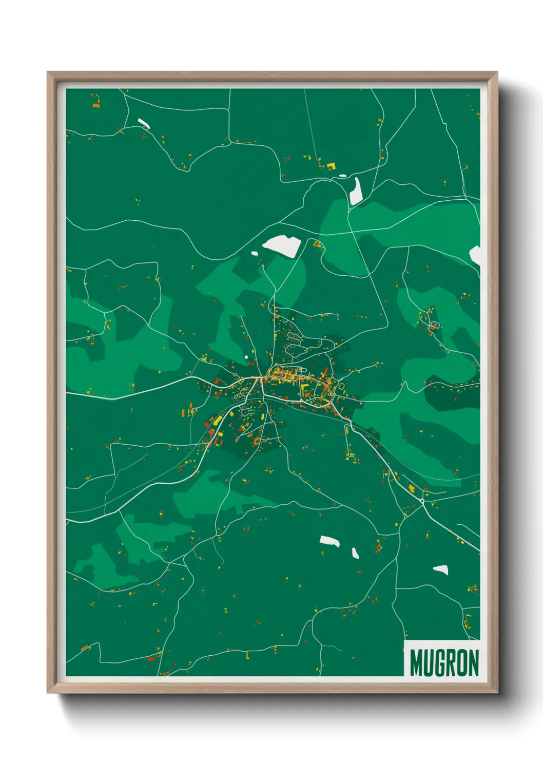 Une affiche de carte sur Mugron