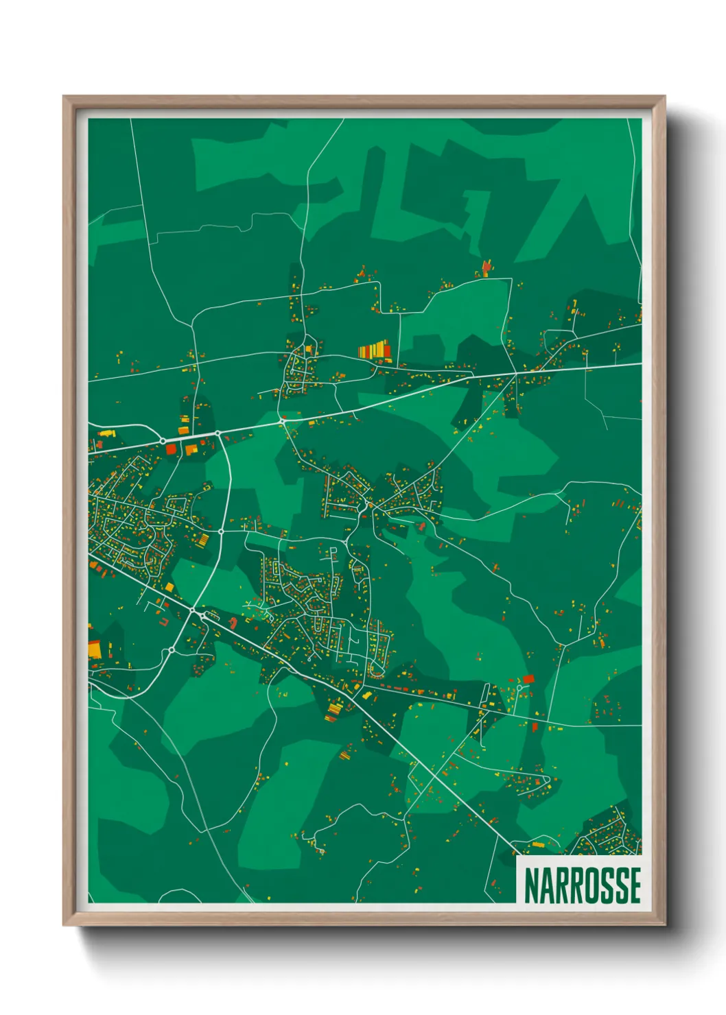 Une affiche de carte sur Narrosse