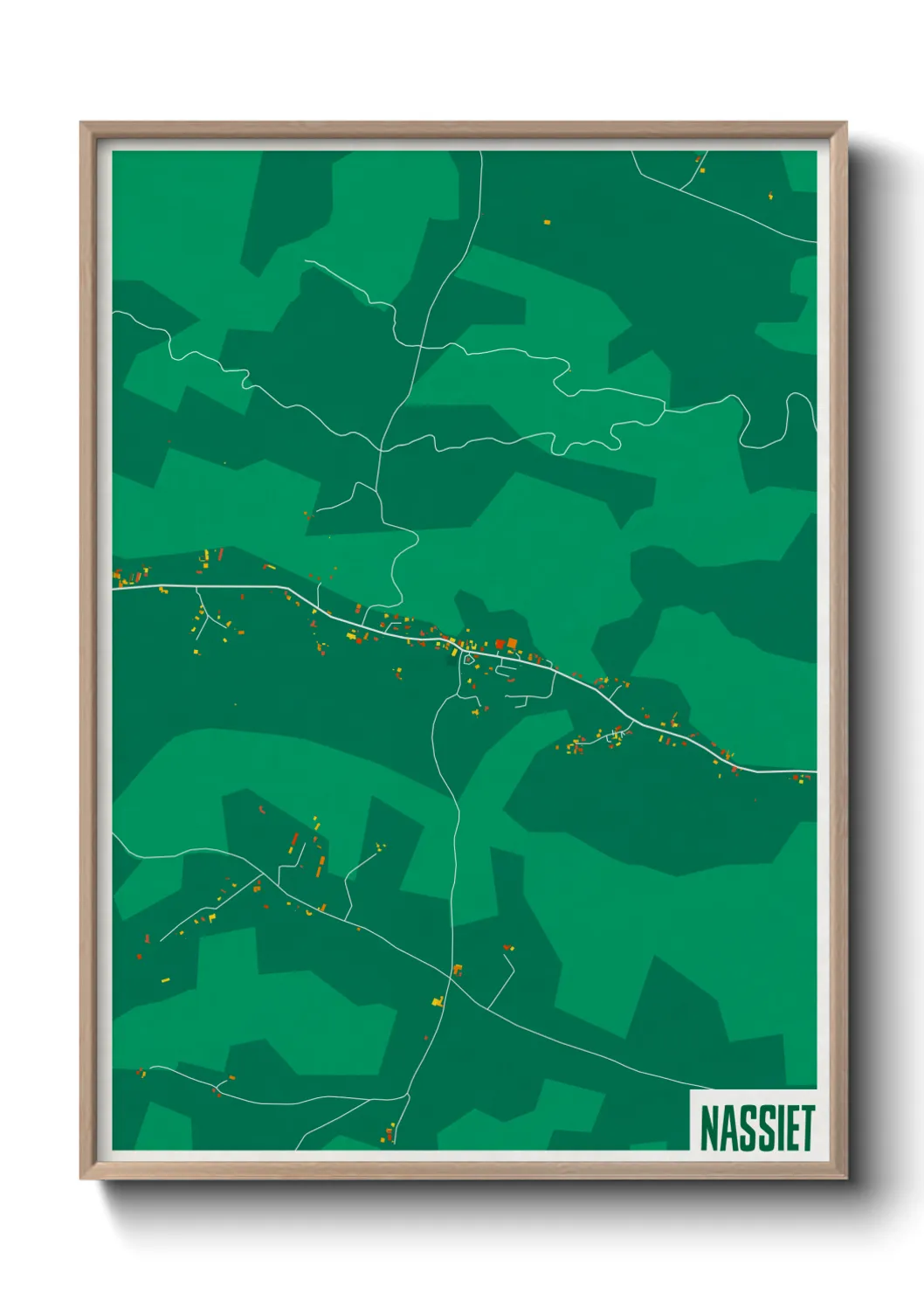 Une affiche de carte sur Nassiet