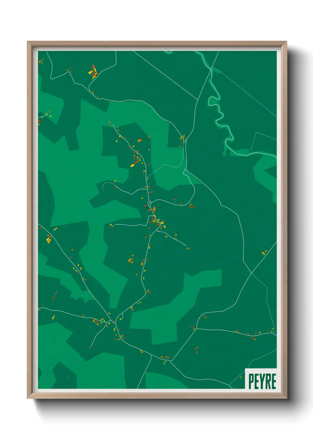 Une affiche de carte sur Peyre