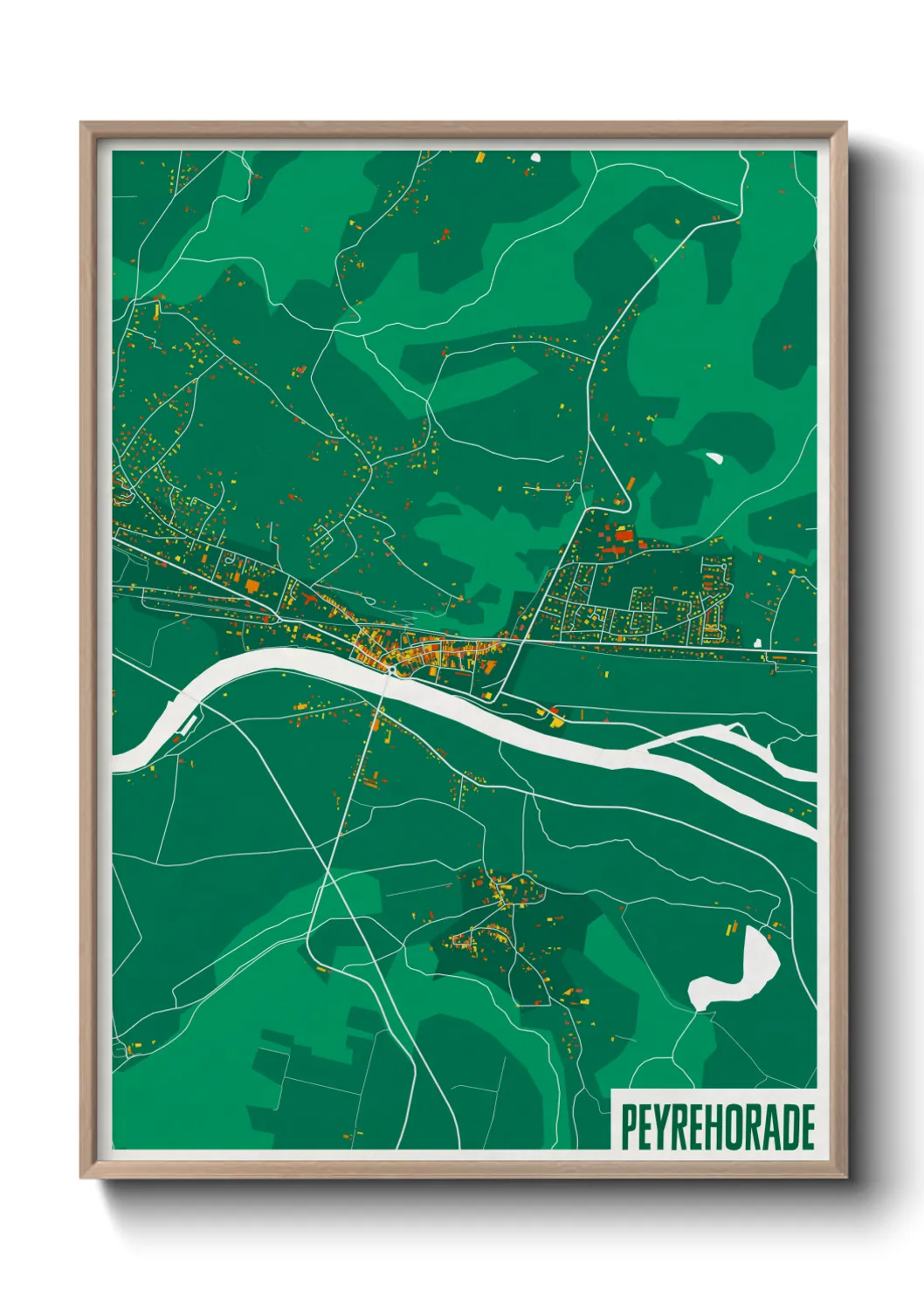 Une affiche de carte sur Peyrehorade