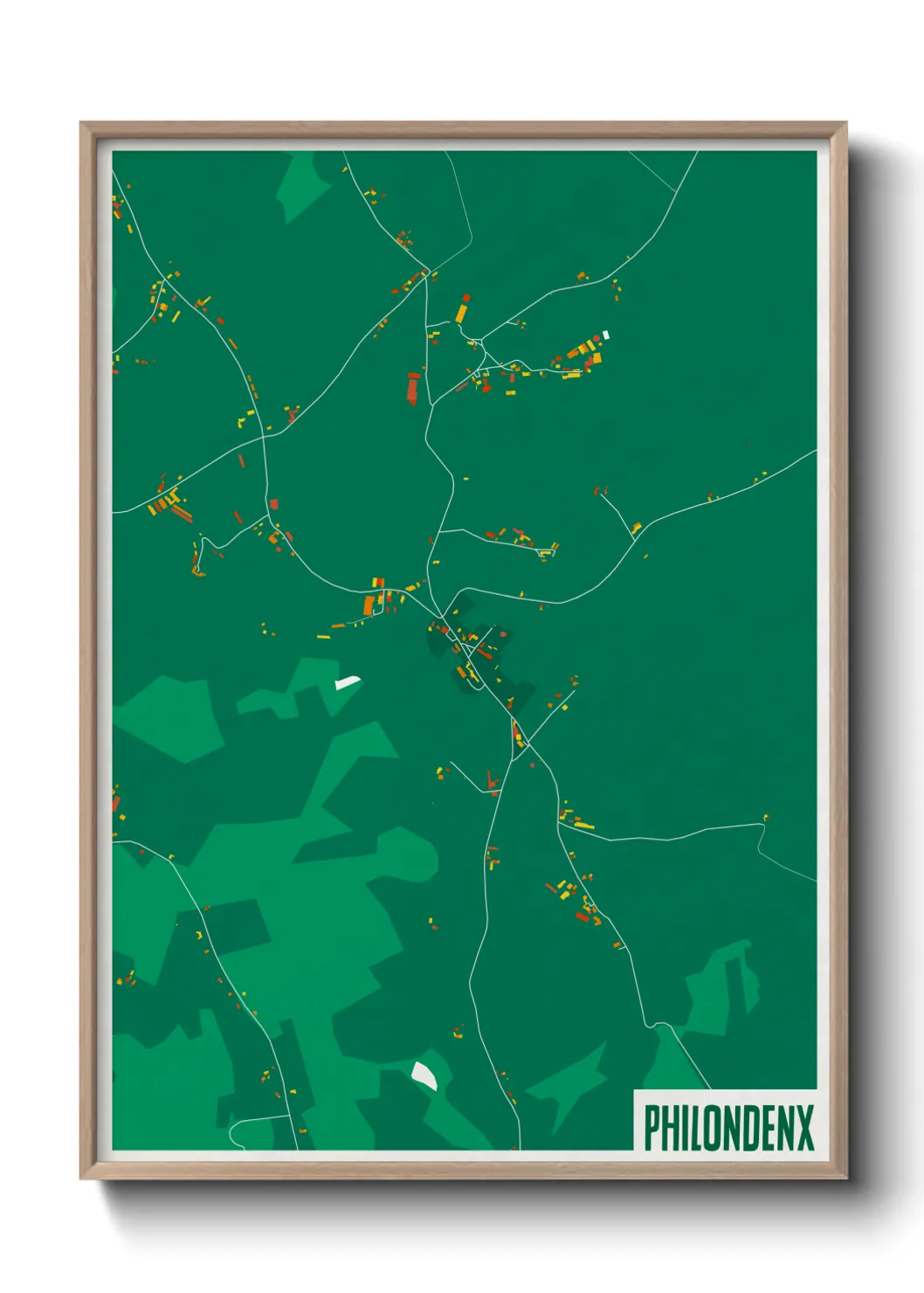 Une affiche de carte sur Philondenx