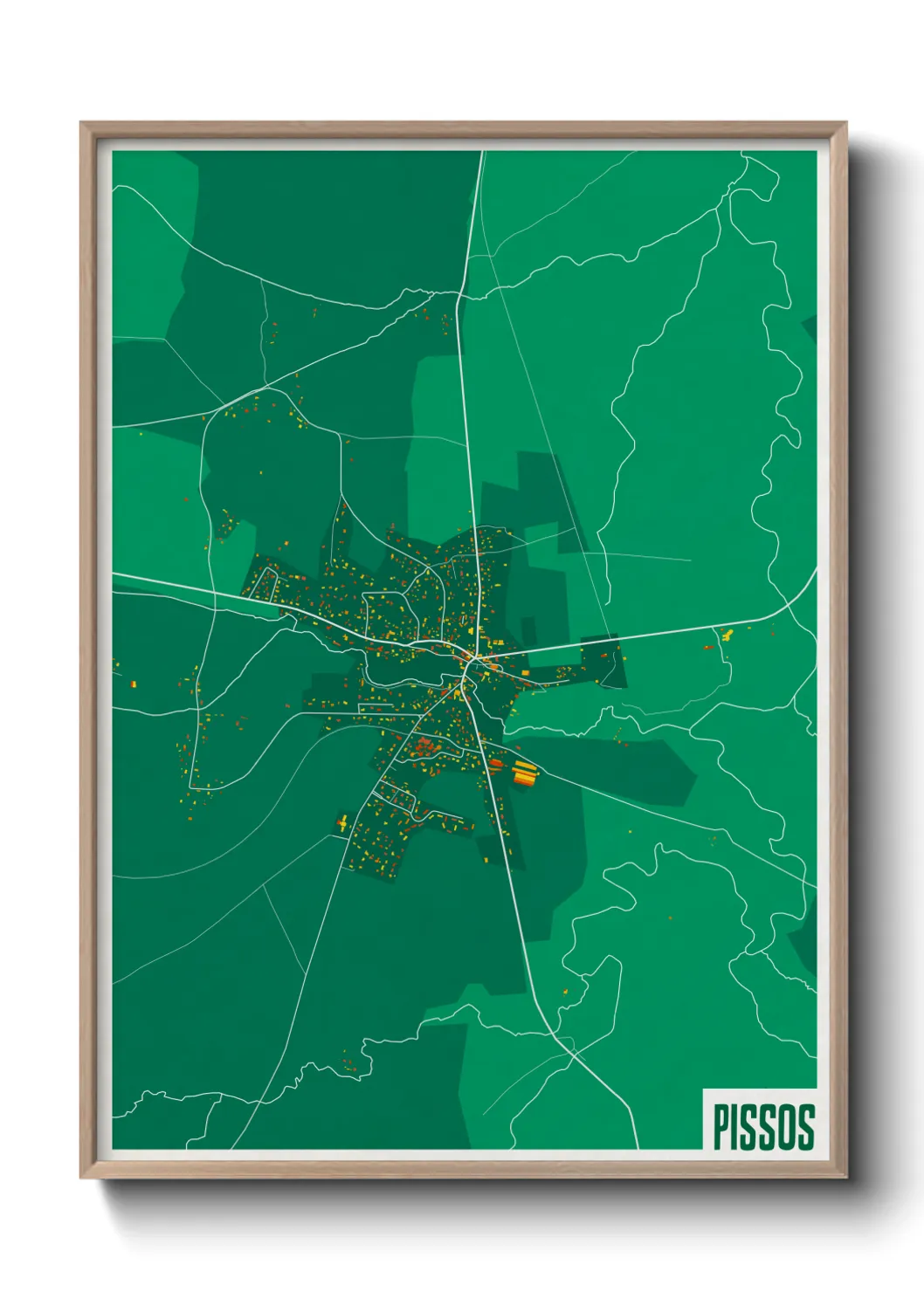 Une affiche de carte sur Pissos