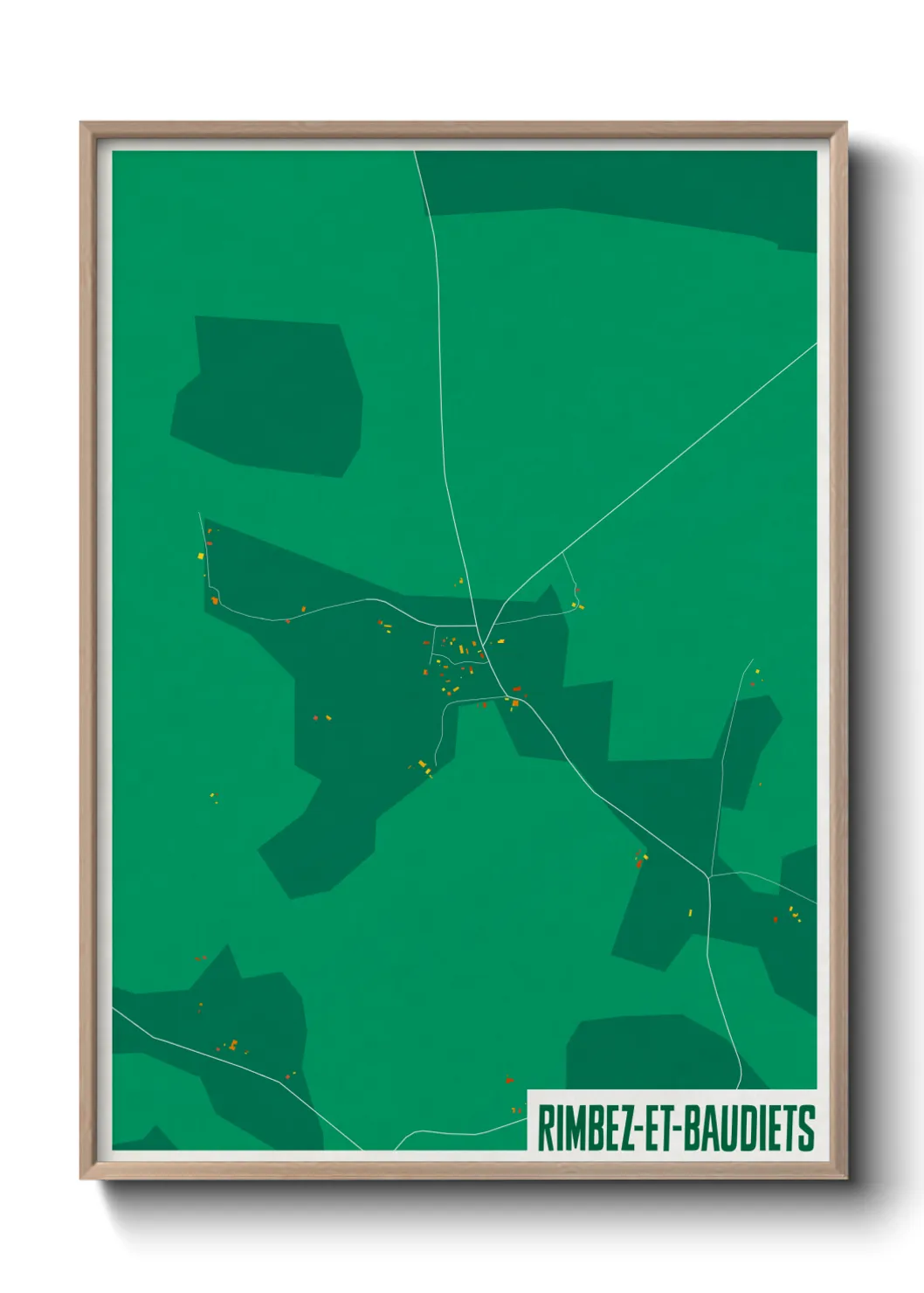 Un poster carteRimbez-et-Baudiets