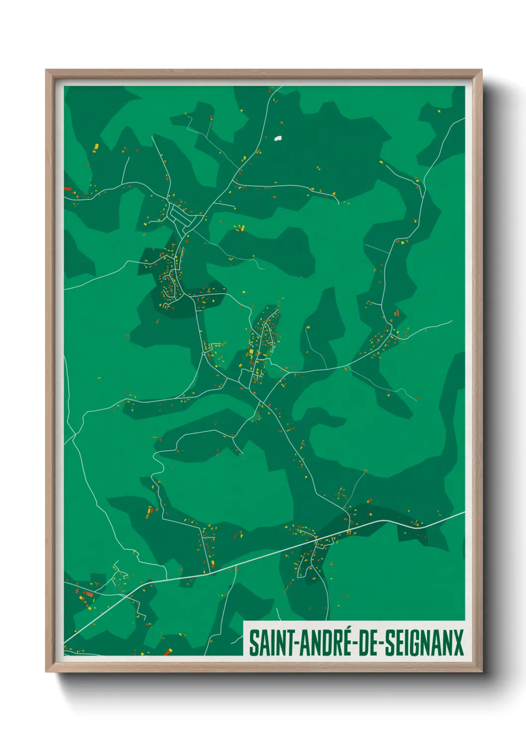 Un poster carteSaint-André-de-Seignanx