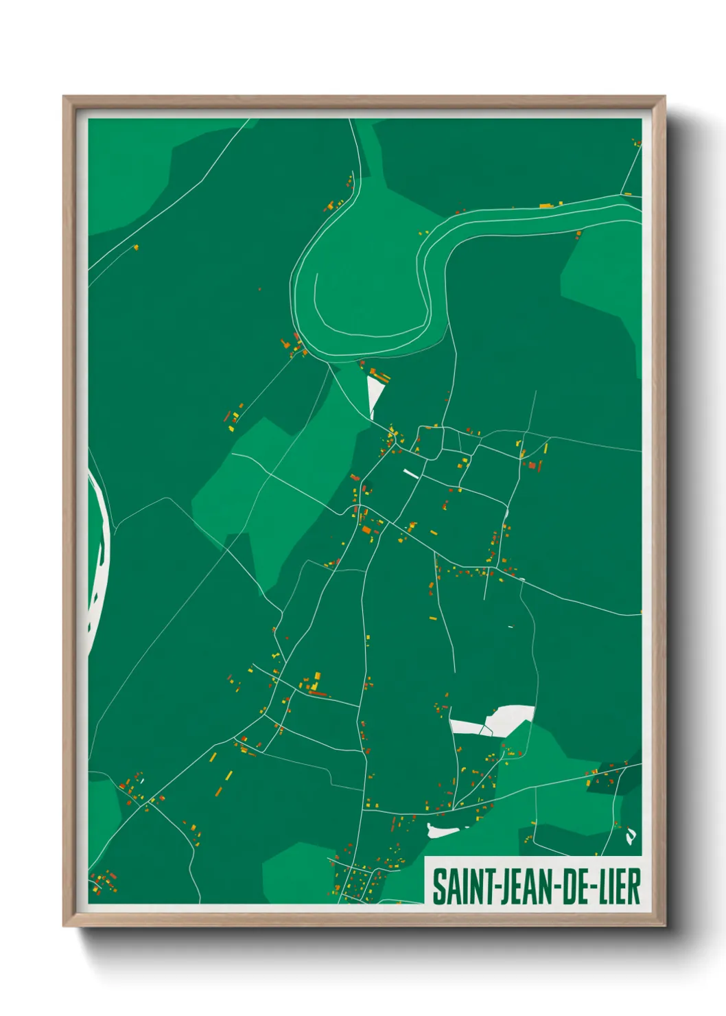 Une affiche de carte sur Saint-Jean-de-Lier