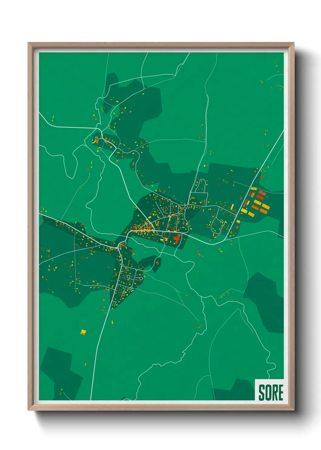 Une affiche de carte sur Sore