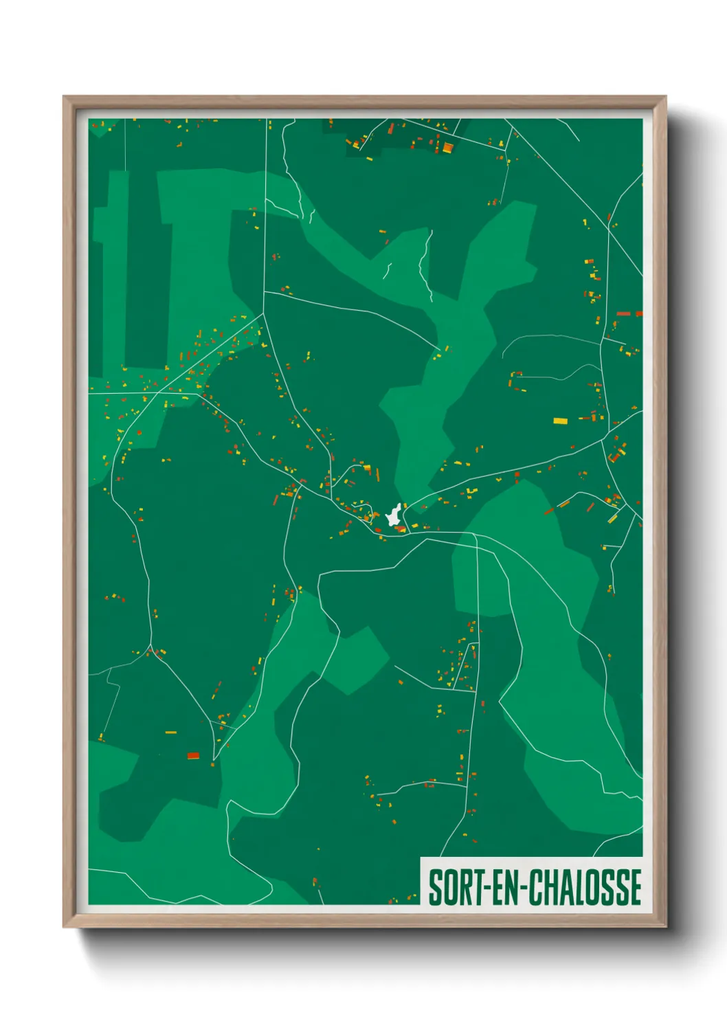 Une affiche de carte sur Sort-en-Chalosse