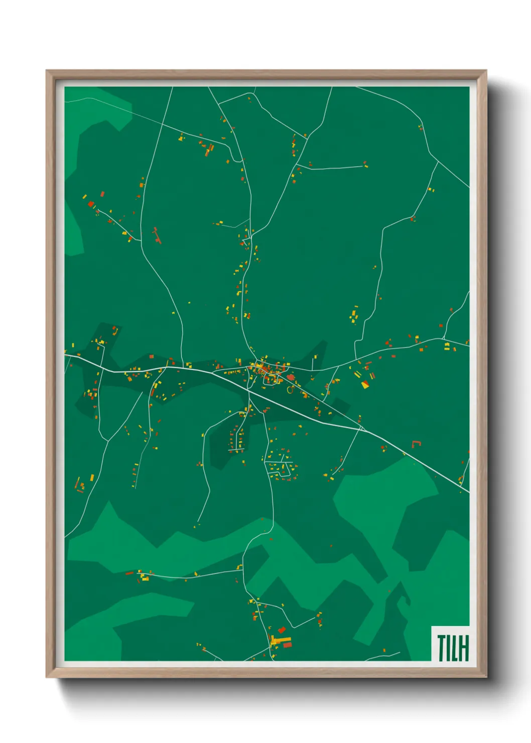 Une affiche de carte sur Tilh