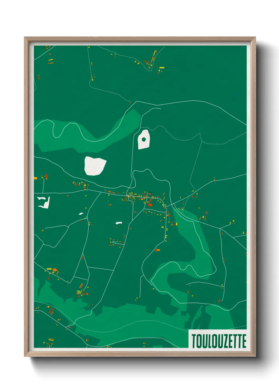 Une affiche de carte sur Toulouzette