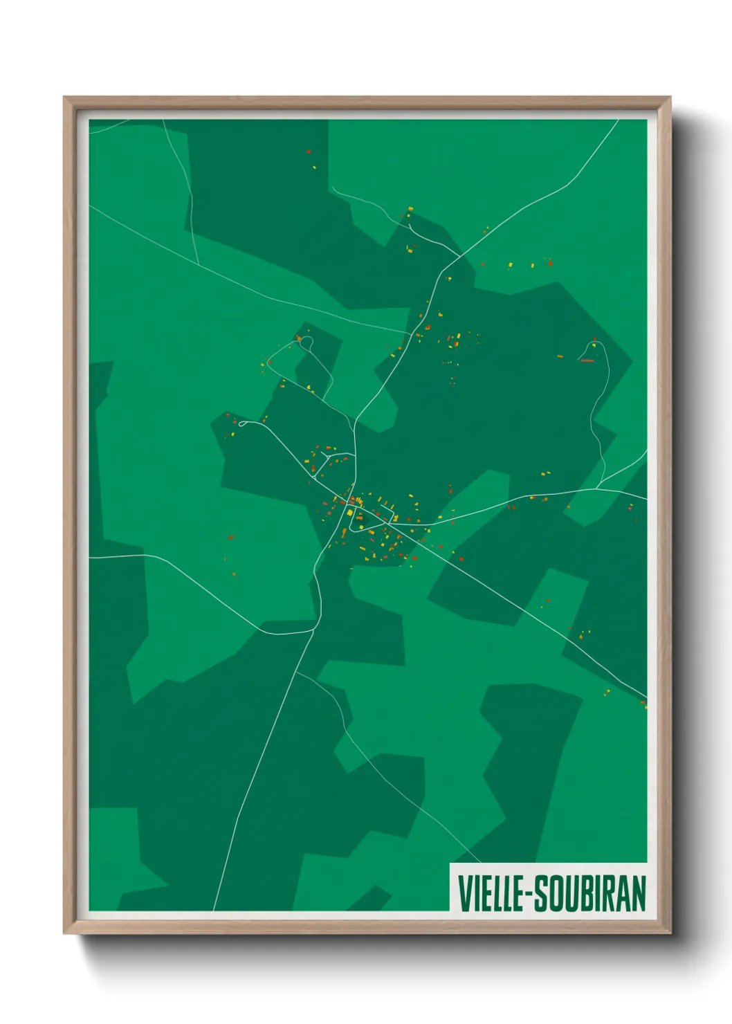 Une affiche de carte sur Vielle-Soubiran