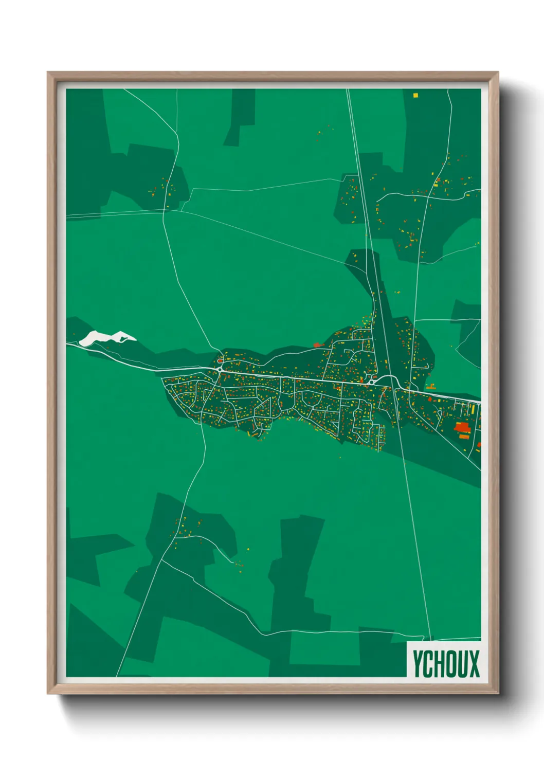 Une affiche de carte sur Ychoux