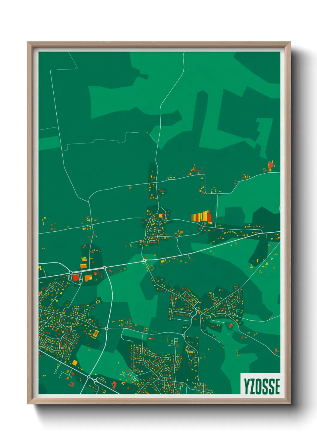 Une affiche de carte sur Yzosse