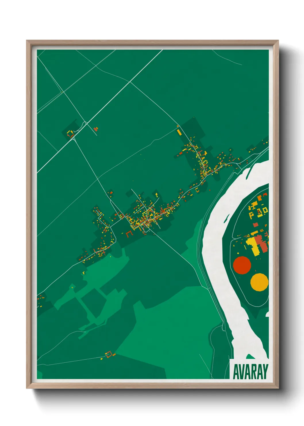 Une affiche de carte sur Avaray