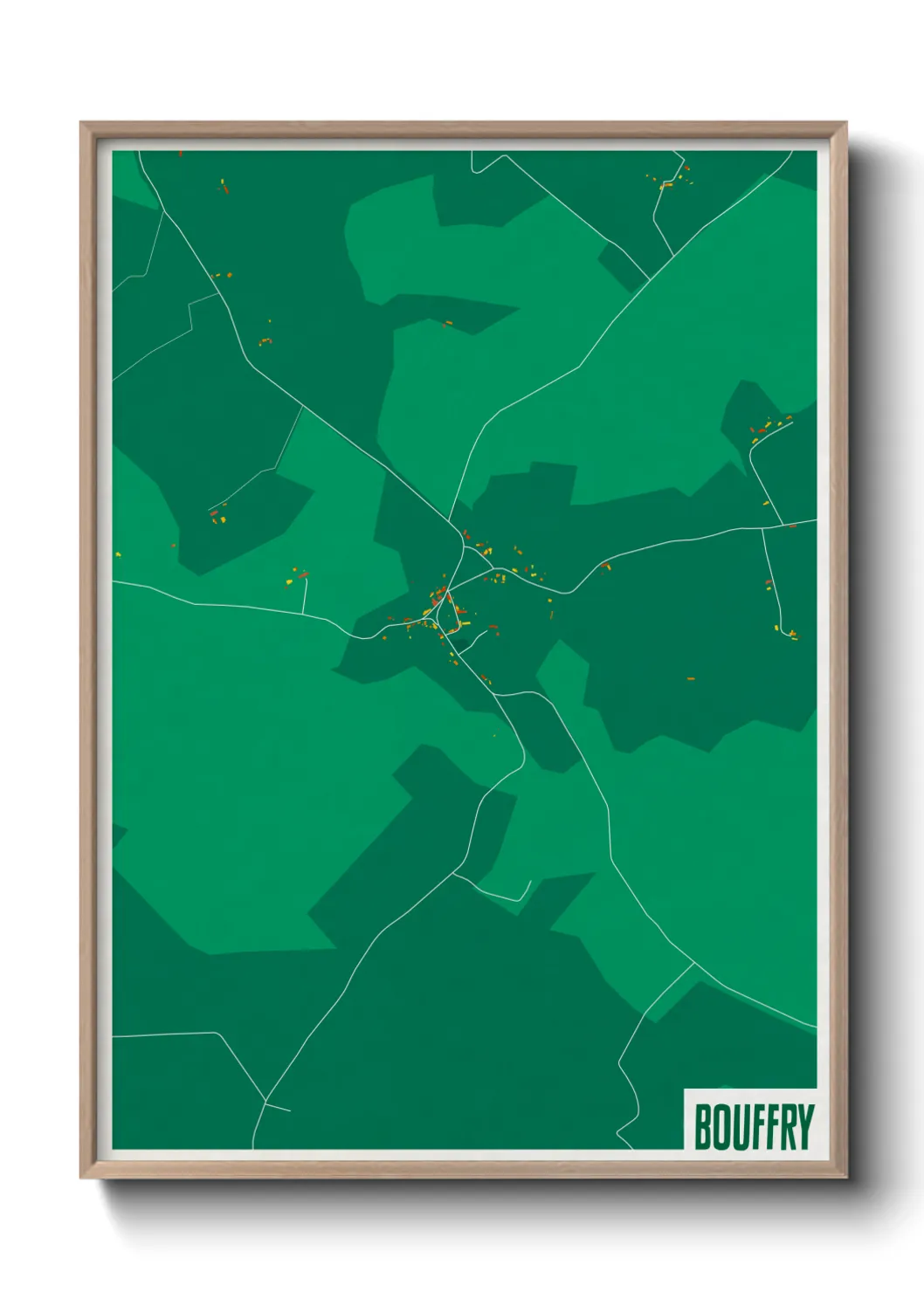 Une affiche de carte sur Bouffry