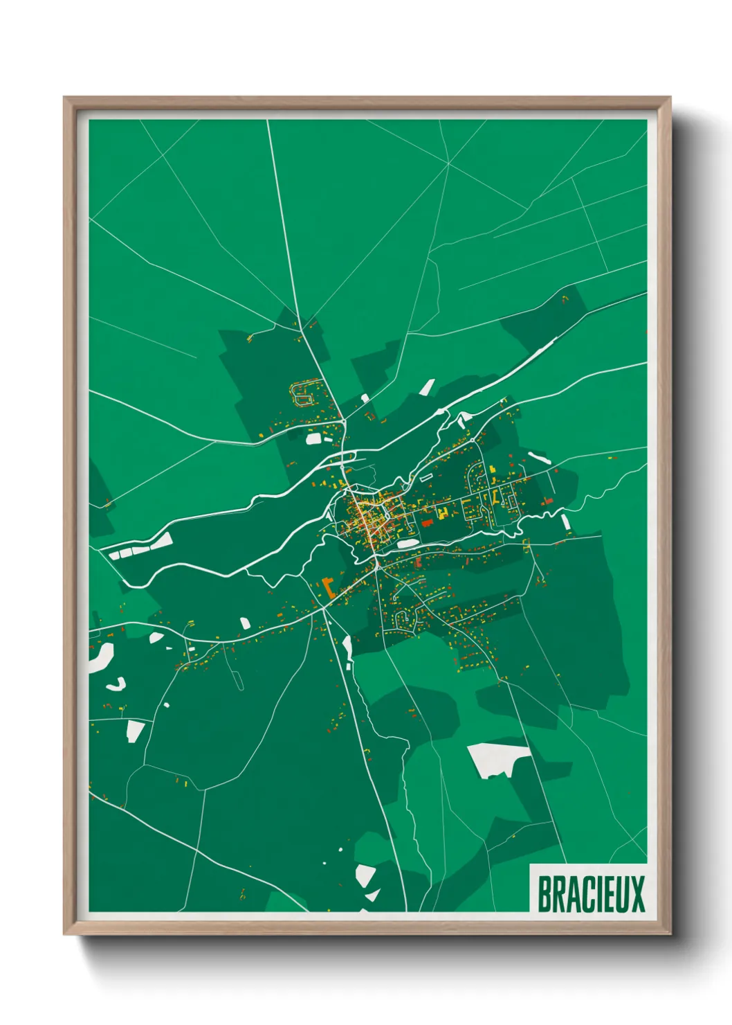 Une affiche de carte sur Bracieux