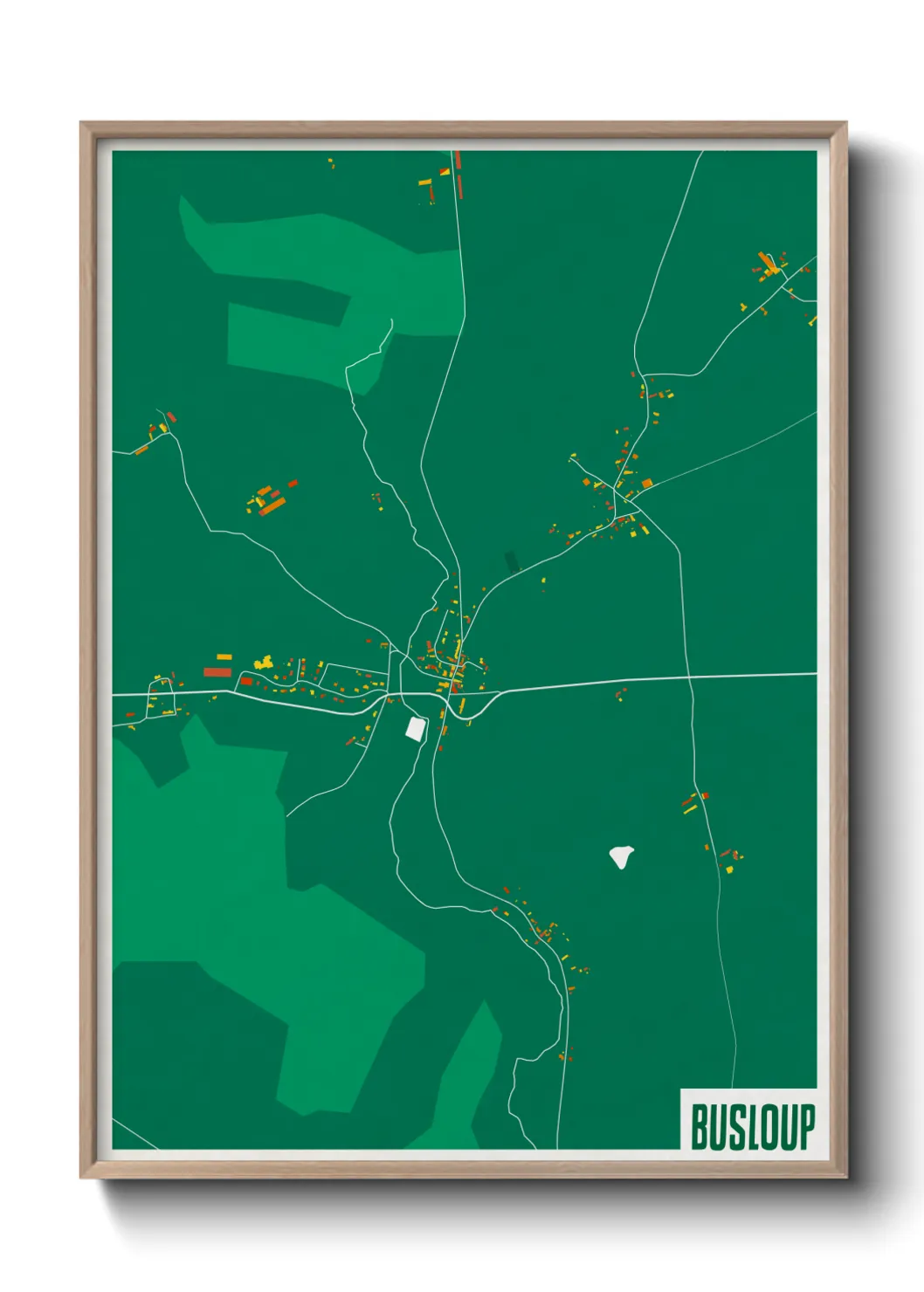 Une affiche de carte sur Busloup
