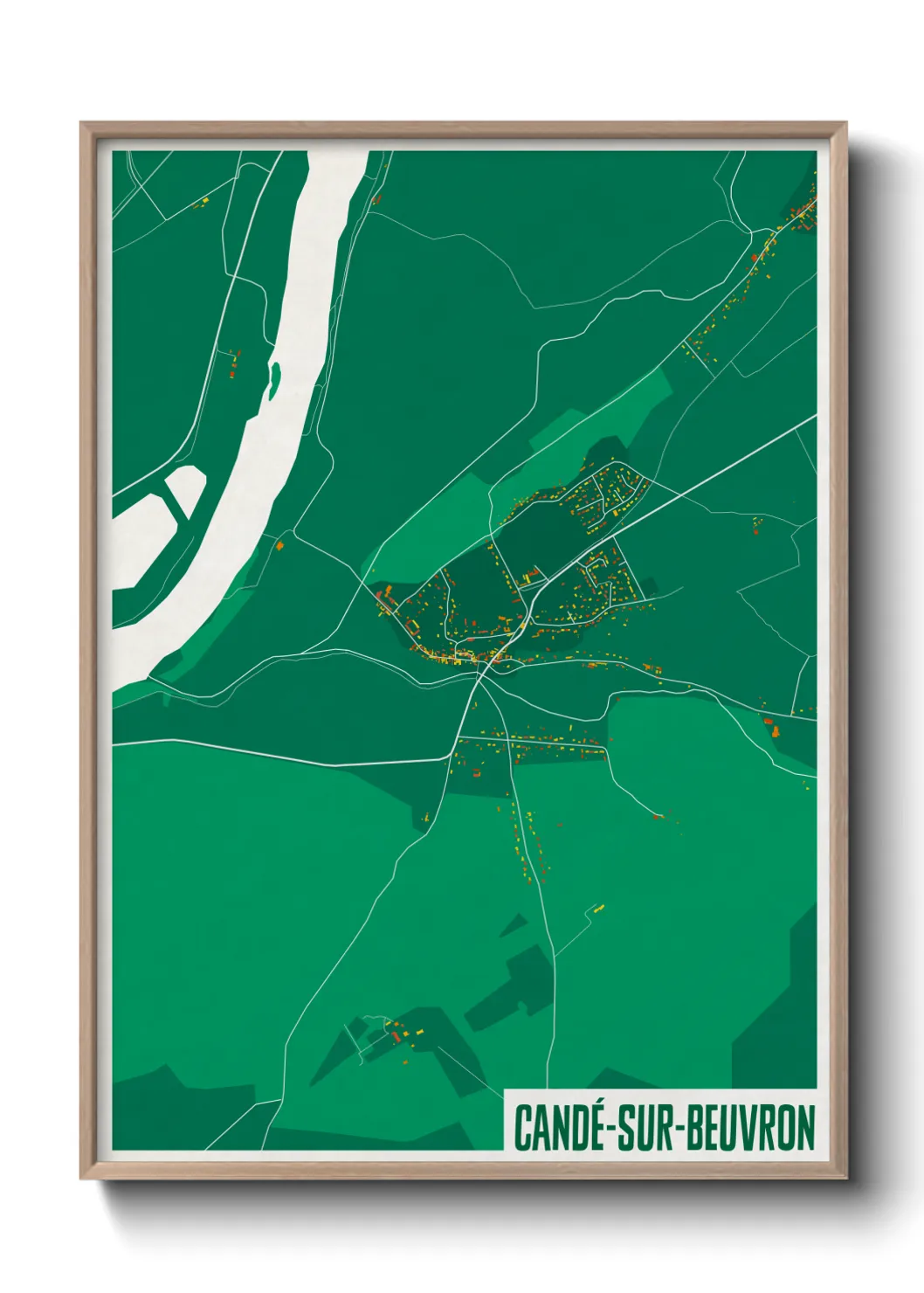 Une affiche de carte sur Candé-sur-Beuvron