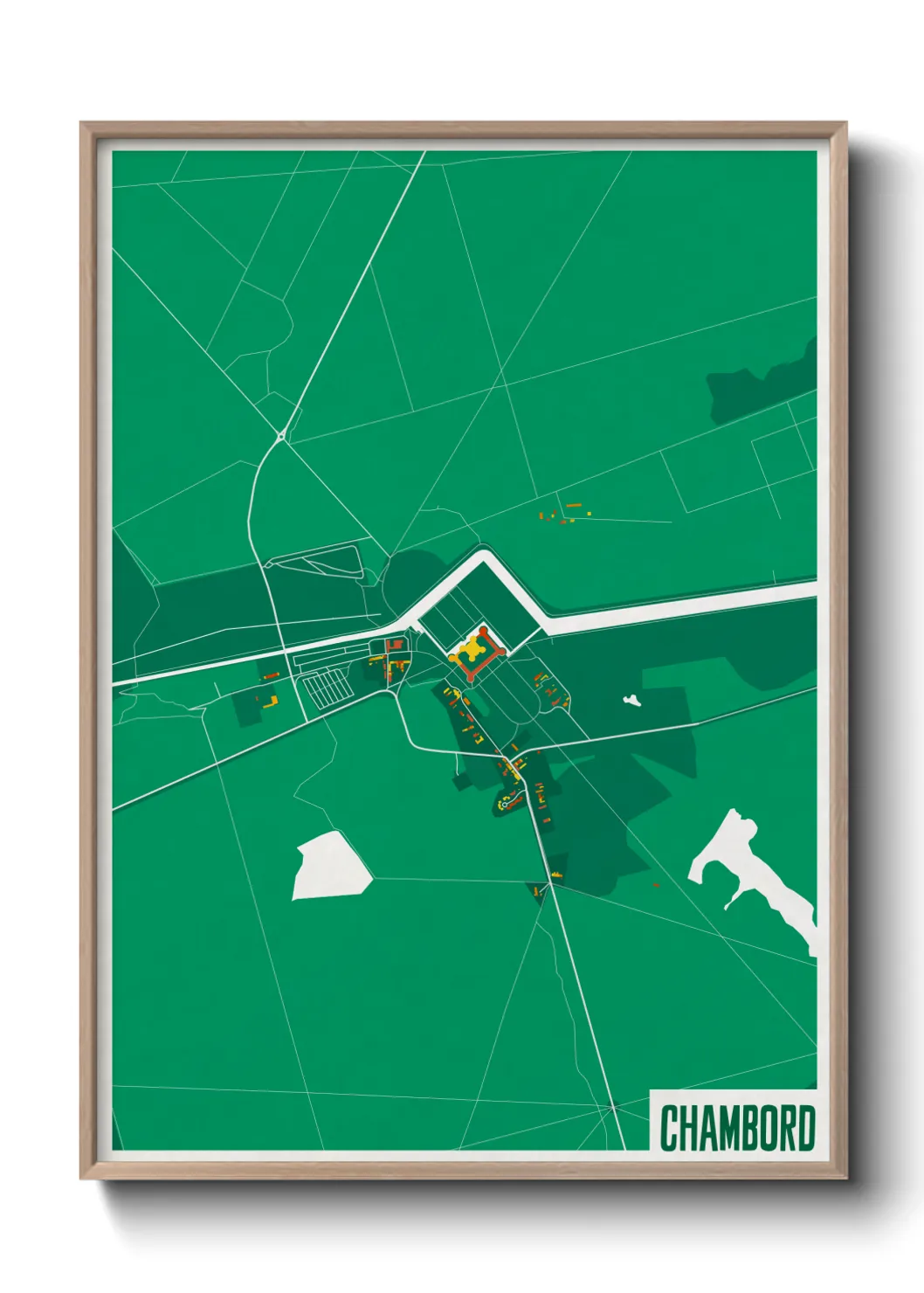 Une affiche de carte sur Chambord